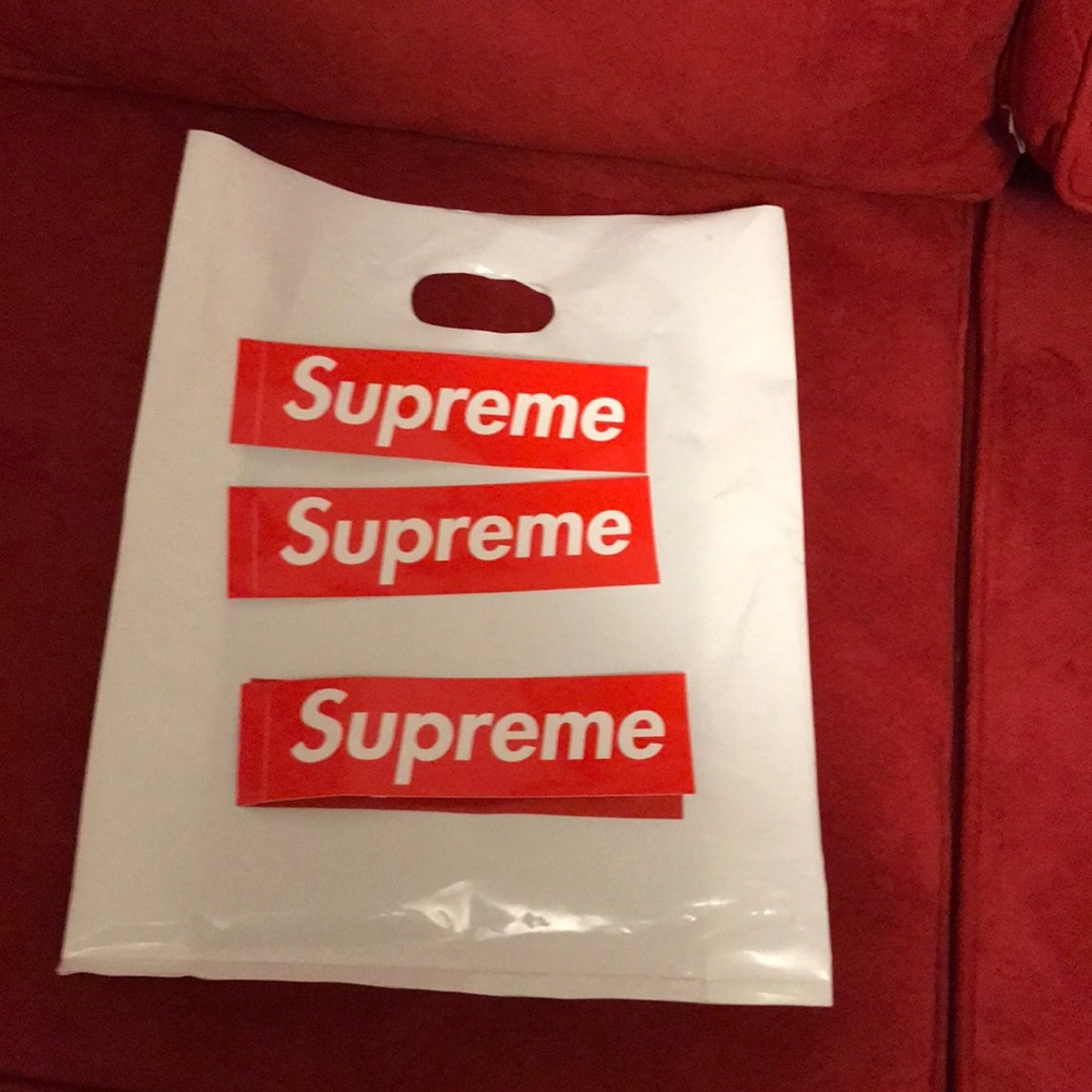 Supreme bag and stickers
